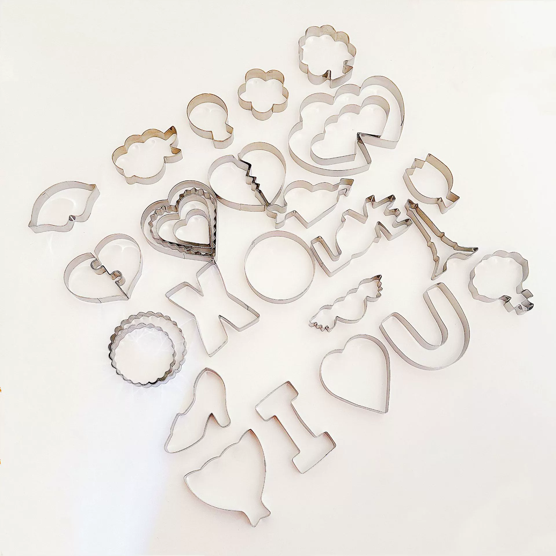 Формочка для печенья из нержавеющей стали, серия «День святого Валентина», формочки для вырезания в форме сердца, кухонные принадлежности для выпечки печенья