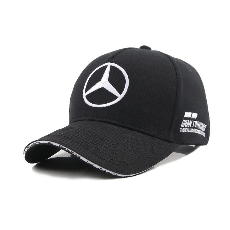 thumbnail image 1 of Nueva gorra de béisbol bordada con logo de coche gorra de coche Mercedes Mercedes gorra con visera gorra publicitaria negra, 1 of 2
