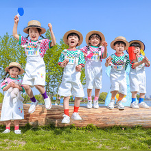 六一儿童表演服装幼儿园背带裤毕业照团体班服小学生啦啦队演出服