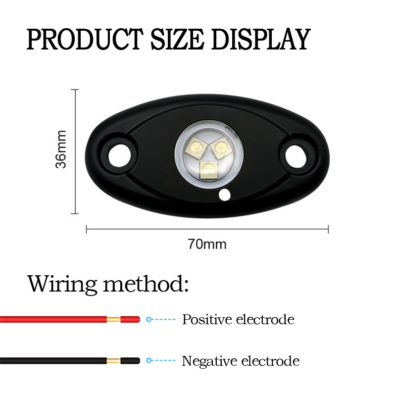 lámpara de chasis de automóvil LED siete colores chasis lámpara de modificación de aleación de aluminio tanque todoterreno lámpara de red image 4