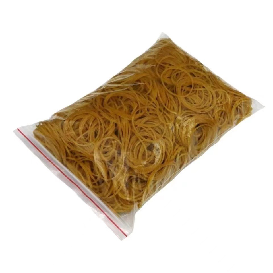 Banda de piel de vaca, banda de goma amarilla, banda de goma desechable duradera de alta elasticidad, cinta de embalaje para la industria de oficina, anillo de látex