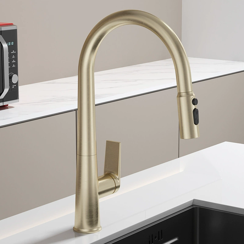 MOSAI Germany Pull-Pull Kitchen Faucet, 360° Rotatable, Splash-Proof Telescopic Spout, Hot & Cold