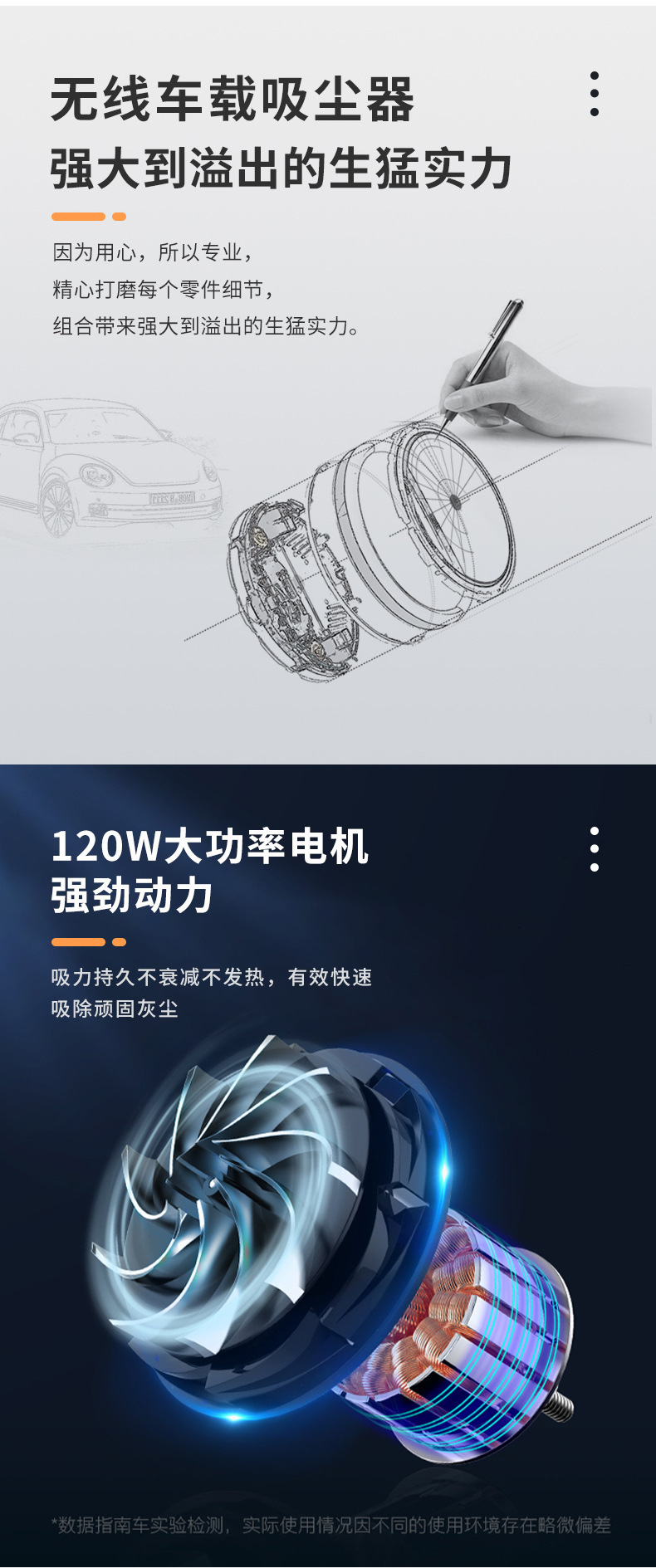 Car-mounted vacuum cleaner with blowing and suction functions, small portable handheld dust remover, car vacuum cleaner, home wireless vacuum cleaner