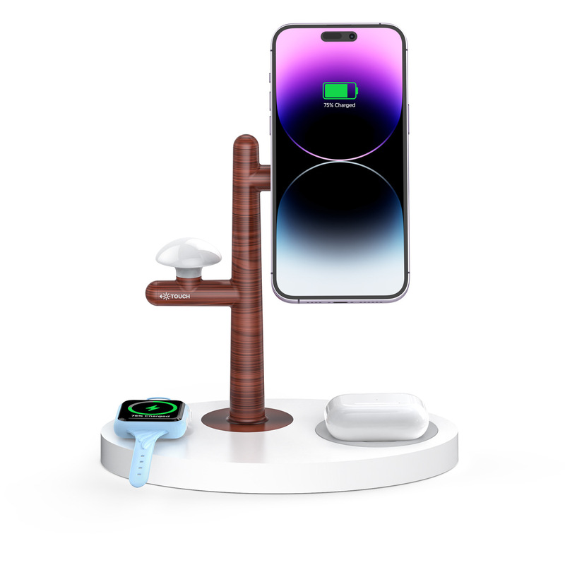 Magsafe Magnetic Three-In-One Wireless Charger 15W Fast Charging Suitable for Apple, Samsung and Huawei with Patented Design