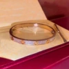 Golden bracelet, 17 size, pink gold
