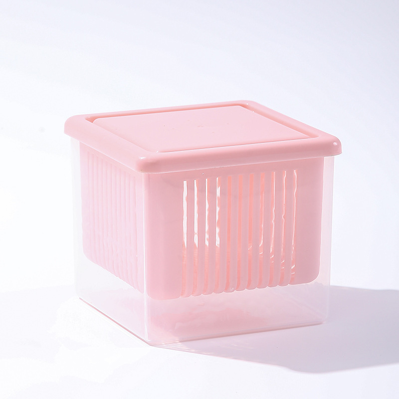 厚い透明な二重姜にんにく葱花箱台所のおかずの収納箱の中のふるいを分離して水を切ることができる|undefined