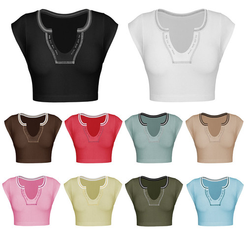 Cross-border new Y2K sexy hottie women's European and American style navel-baring inner vest with irregular neckline slim fit top