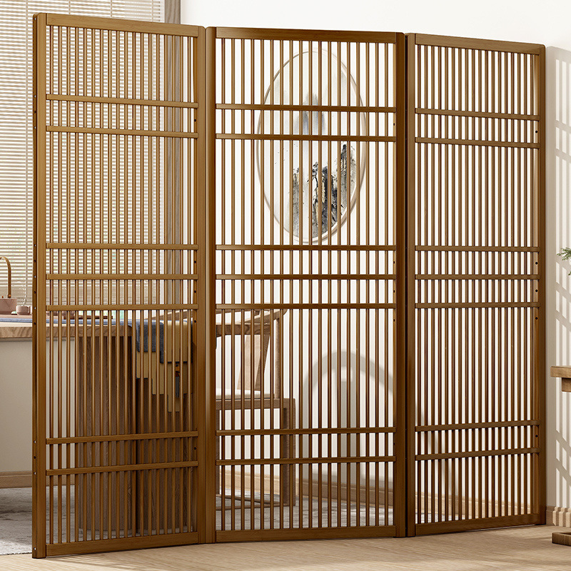 Chinese-Style Folding Screen Partition Wall for Living Room, Entryway, Bedroom, Simple Modern Folding Floor-Standing Bamboo Screen for Home Use Chinese-Style Folding Screen Partition Wall for Living Room, Entryway, Bedroom, Simple Modern Folding Floor-Standing Bamboo Screen for Home Use