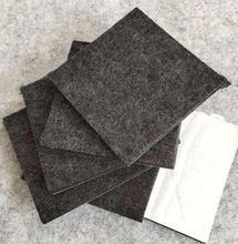 背胶方形黑色绒布垫片 带胶正方形白色绒布脚垫 可以订制