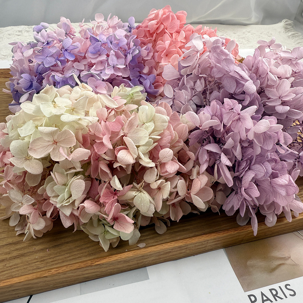 Flor mágica Diy Flor eterna A Material de hortensia de madera 100g Material de flor real Flor seca Unicornio Sentido avanzado Matrimonio en casa
