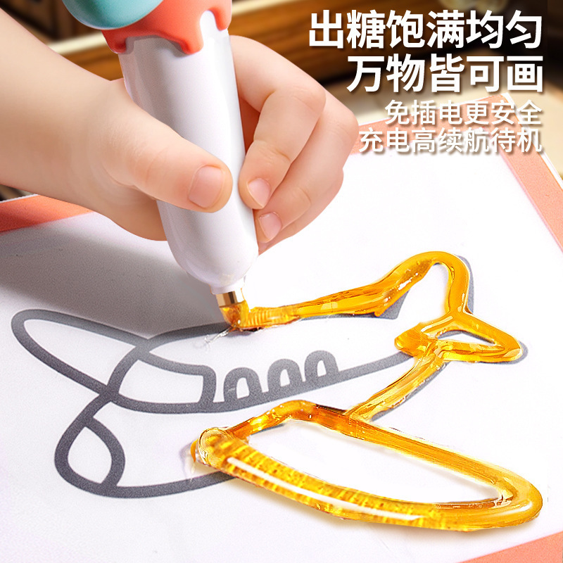 こどもの日 シュガーペンセット 砂糖人形を描く 食べられる3Dプリントシュガーペン DIY屋台 クリエイティブDIY|undefined