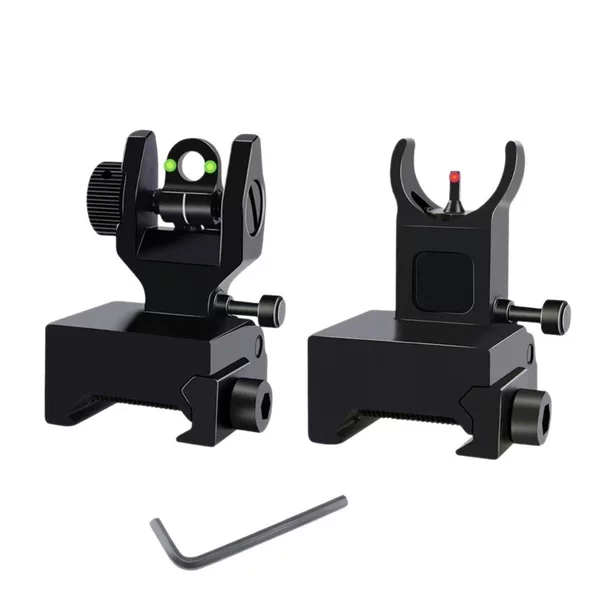 Cross-Border Exclusive Supply of 90-Degree Folding Fiber Optic Sights, Optical Scopes, 20mm Rail Outdoor Accessories, Factory Wholesale