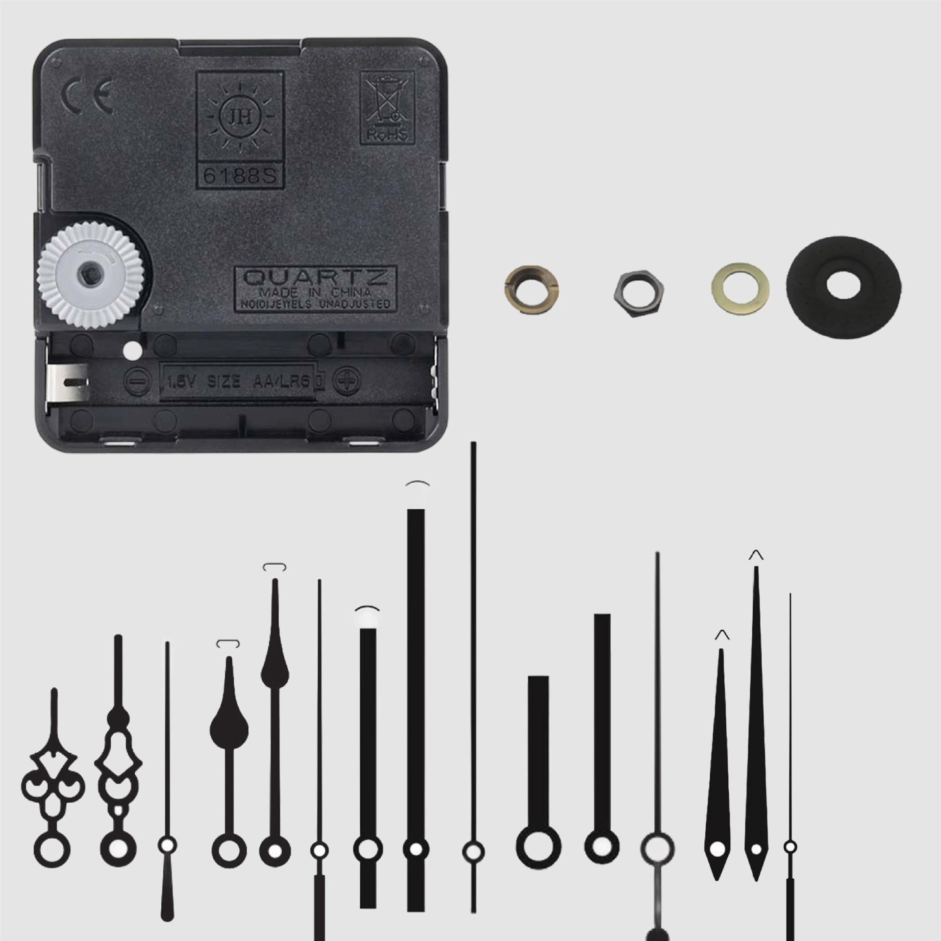 Лидер продаж, 6188S, кварцевые часы, механизм для гостиной, высококачественный бесшумный настенный механизм с указателем