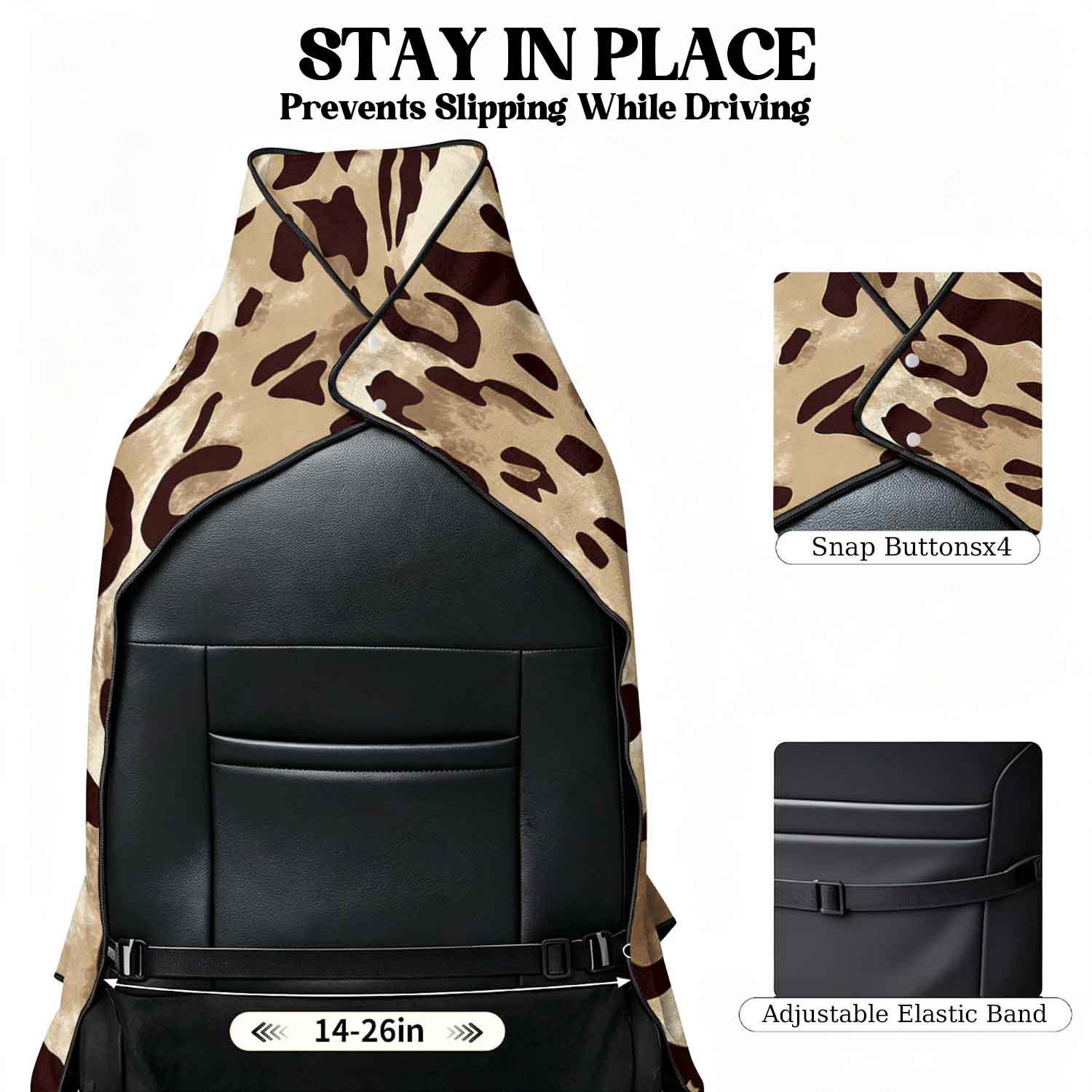 Printed bath towel and car seat cover 2-in-1, ultra-fine fiber outdoor beach and car dual-use universal seat cushion