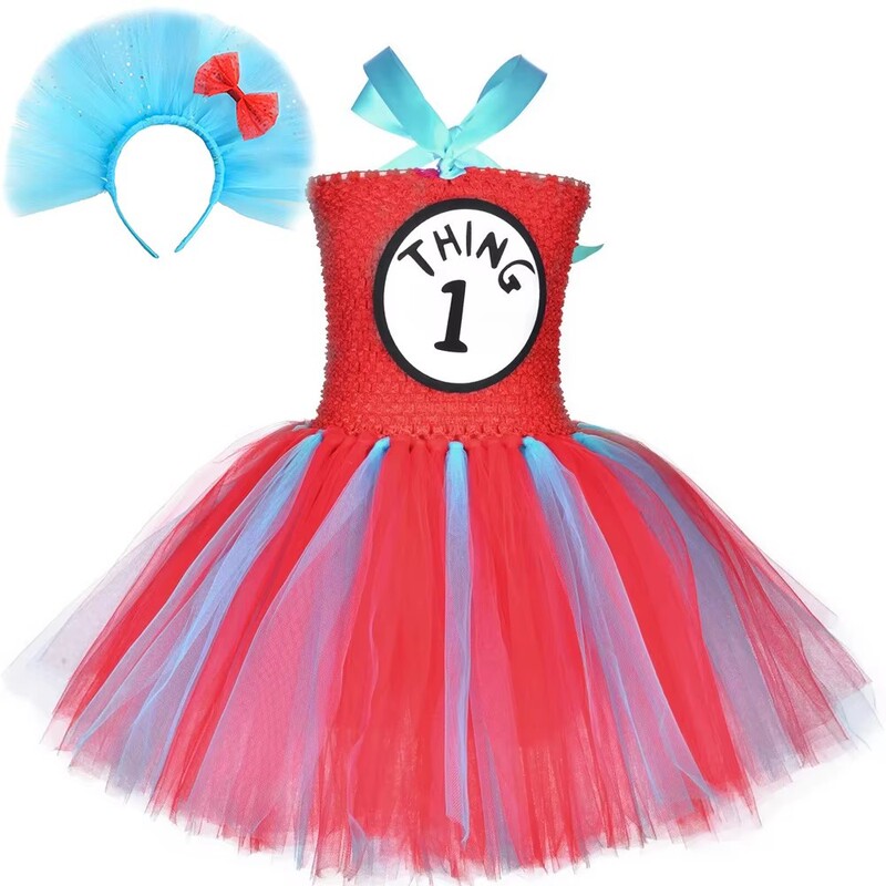 THING1 THING2 子供用コスプレ服女の子メッシュプリンセススカートチュチュスカートヨーロッパとアメリカのドレス|undefined