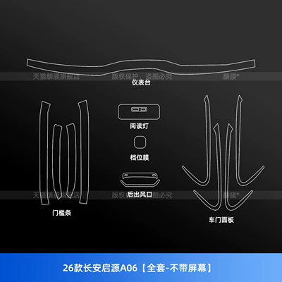 Control Screen Tempered Film, Gear Handle – Car interior film - 26-changan-qiyuan-a06-full-set-without-navigation-instrument