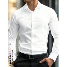 R 72567 Wrinkle free men's long shirt ���̿�����ʿ�������