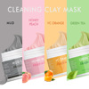 Clay contains rose, face mask, cleansing milk, fruit oil, easy application