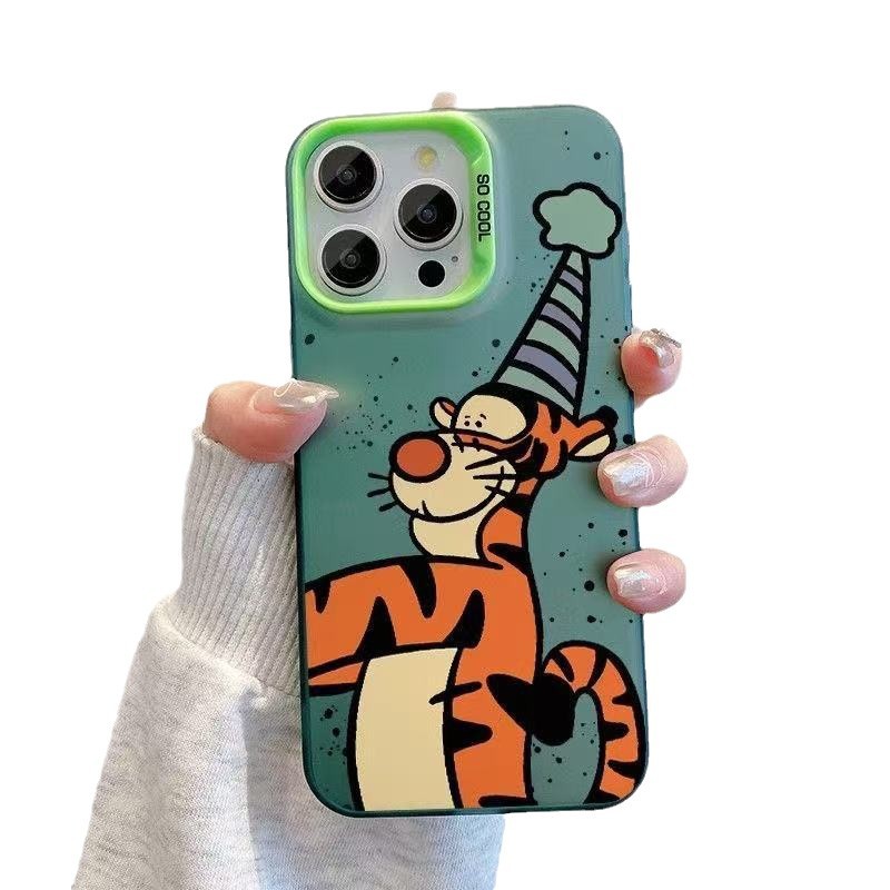 El nuevo Tigger es adecuado para la carcasa del teléfono iphone16 Apple 15promax/14 anti-caída 13pro12 Europa y América 11
