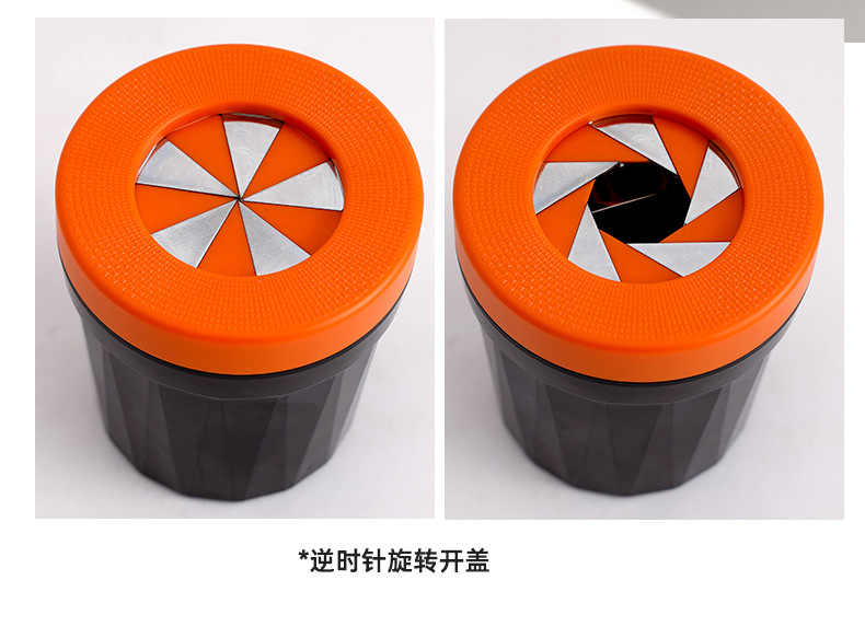 Car Ashtray, Desktop Ashtray, Car Trash Can with Smoke Extinguishing Ring, Rotating Lid, Car Garbage Container to Prevent Ash from Flying