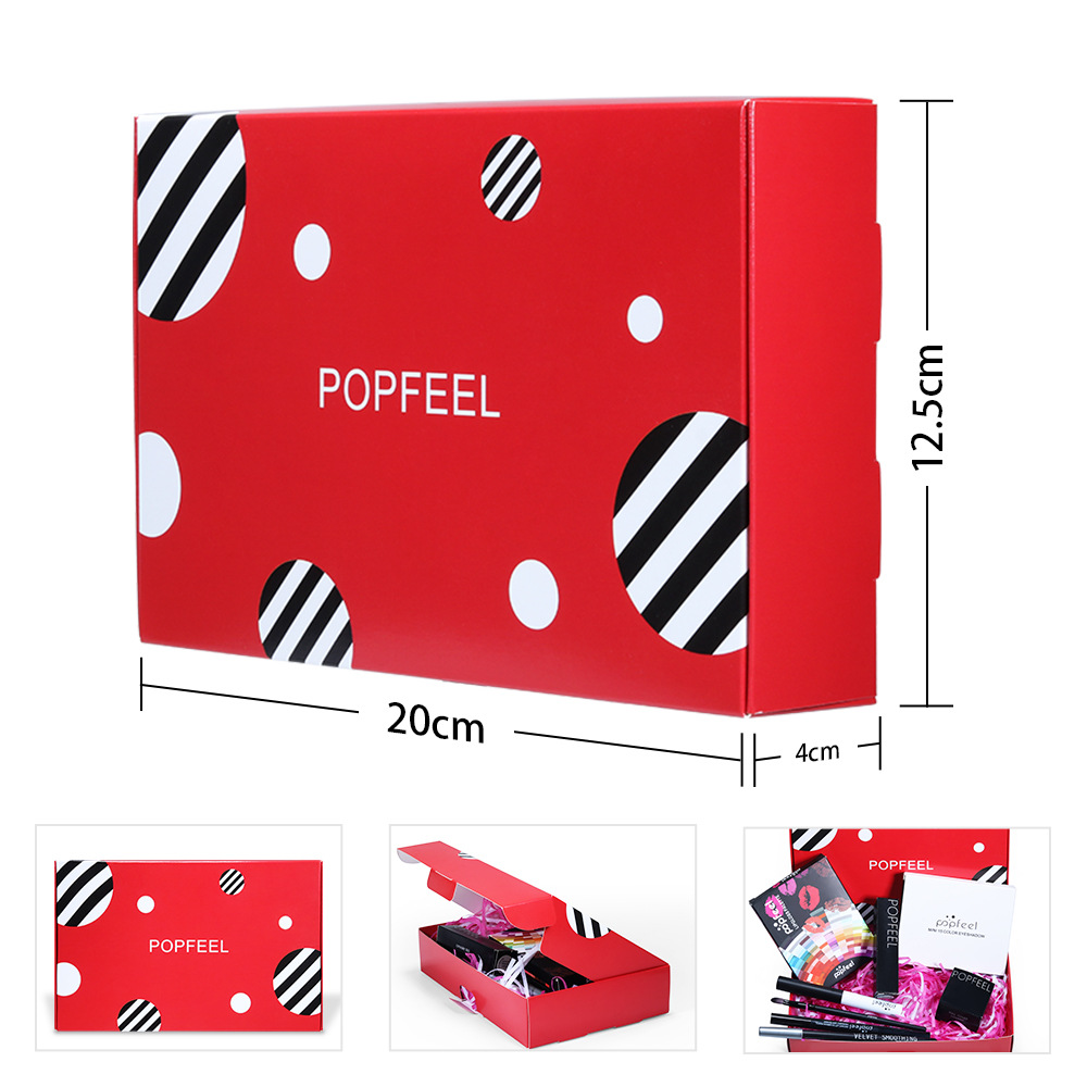 POPFEEL juego de 8 piezas caja de papel combinación de herramientas de maquillaje POP005 POP006