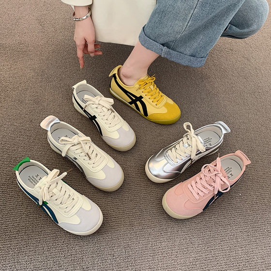 Fashion Retro Lightweight All-match Flat German Training Shoes Women's 2024 New Summer Soft Bottom Sports Explosions Forrest Gump Sneakers