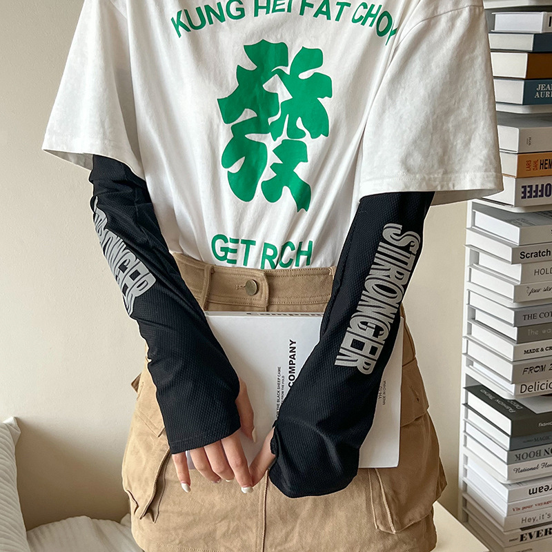 Mangas de hielo, mangas de protección solar, nuevos estilos de verano, hombres y mujeres, protectores de brazos frescos, mangas de seda de hielo delgadas, muñequeras de manga de hielo anti-ultravioleta