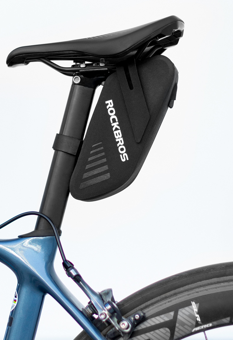 Borsa da sella per bicicletta, borsa da sella per bici da montagna, borsa da sella in nylon impermeabile per tubo superiore_voghion.com