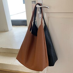 复古大容量通勤子母包包女2025新款百搭简约腋下包休闲软皮单肩包