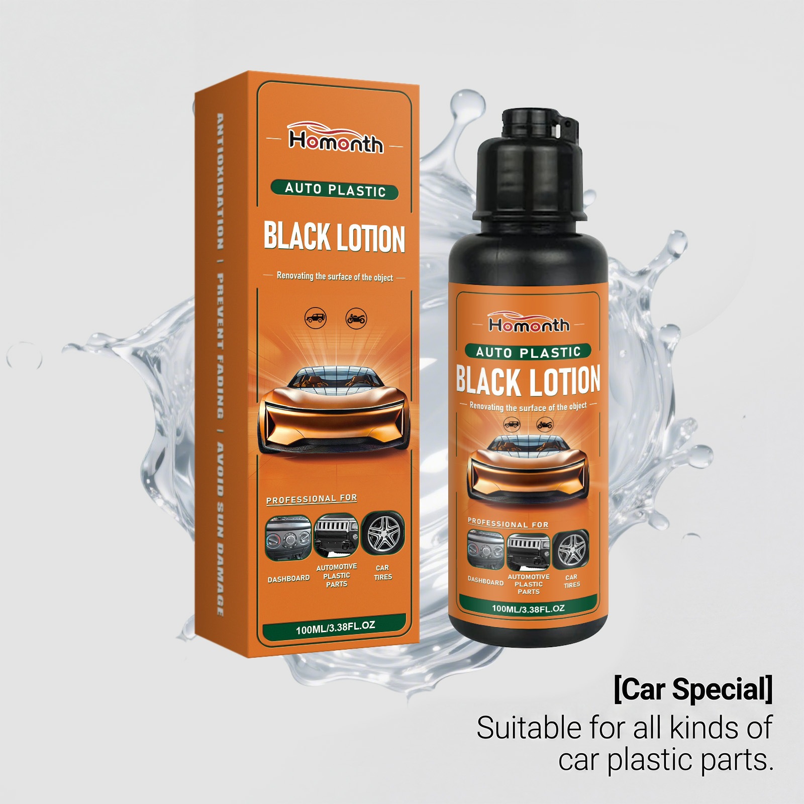 Homonth Car Plastic Renovation Agent Car Interior Plastic Cleaning Film Formation Renovation and Shine Daily Maintenance