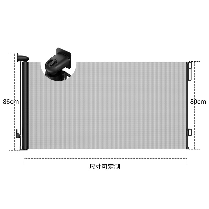 높이 86cm 블랙 [이중 회전 잠금]