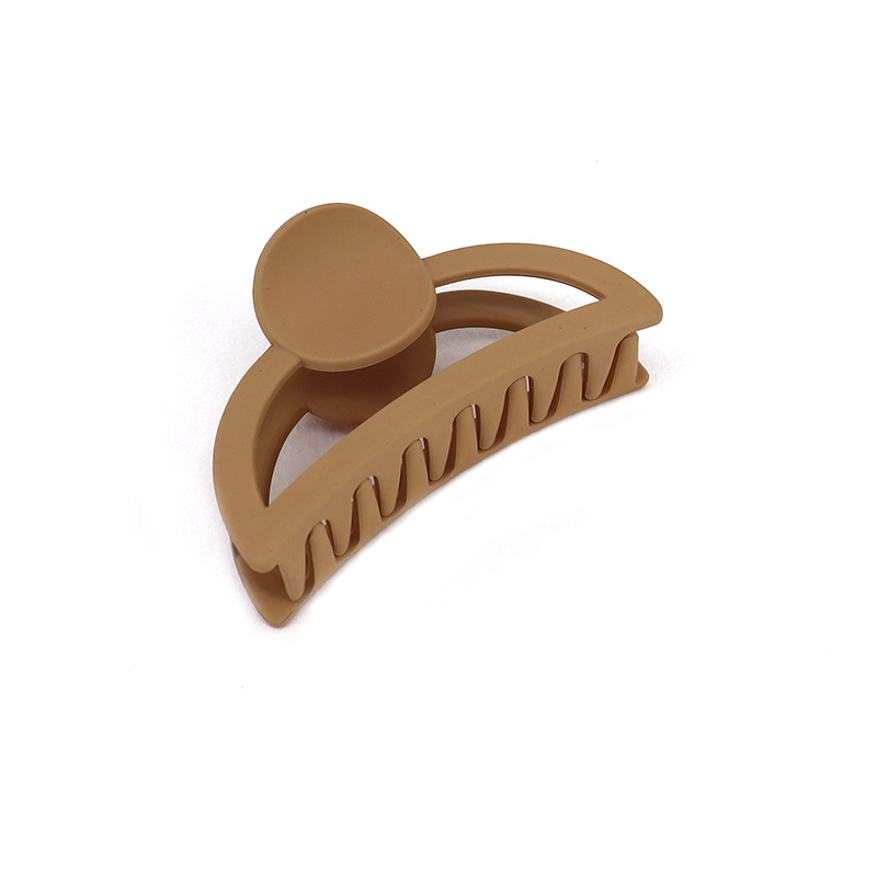 Pinza de pelo de resina de color crema hembra temperamento retro Cabeza trasera horquilla clip de tiburón coreano horquilla de todo fósforo