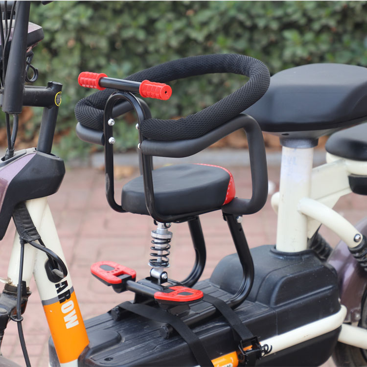 Suitable for Electric Vehicles, Front-Mounted Baby Seat with Thickened Cushion, Universal Type for Electric Motorcycles and Small Spaces, Child Seat with Reduced Space Requirements