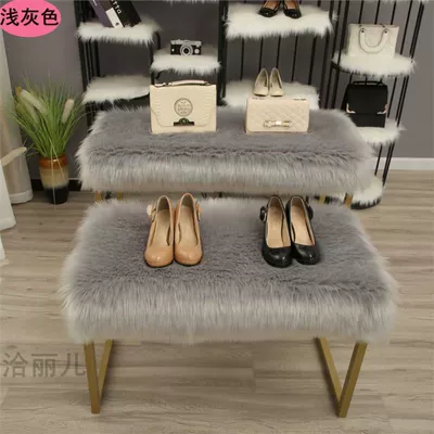 Room Lunch Break Short Plush Wool pad - customized-light-gray