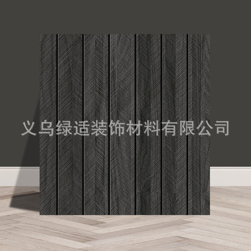 外贸工厂自粘木纹格栅条纹墙纸3d木纹格子背景墙贴纸temu贴标代发|undefined