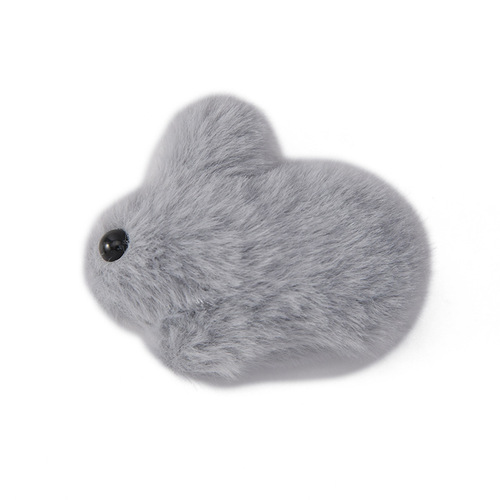 Colorful cotton-filled rabbit doll DIY plush brooch rabbit hair accessories key chain pendant jewelry accessories wholesale