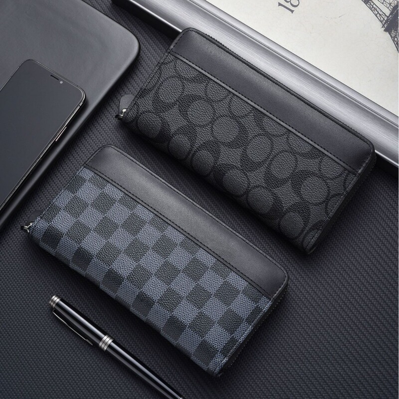 New business men's wallet long large capacity multi-card zipper bag certificate bag multi-functional manufacturers wholesale