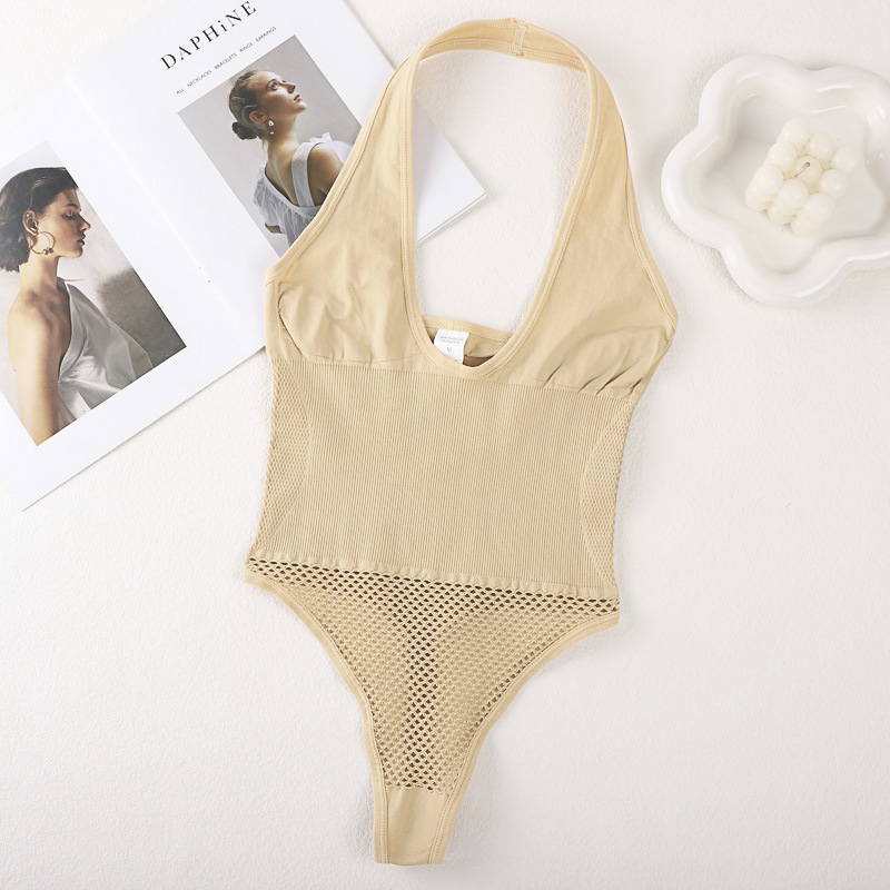 Faja Moldeadora de Cuello Halter Nailon Moldea el cuerpo, Sin costuras, Levanta glúteos, Control de abdomen