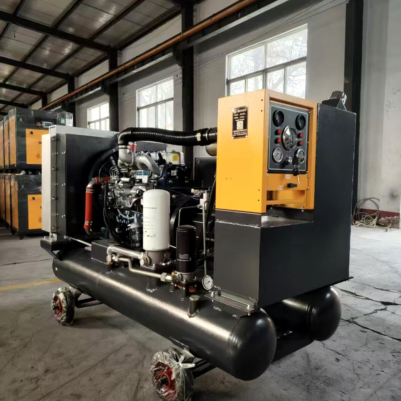 Electric Mobile Screw Air Compressor, Diesel Compressor, Screw Diesel Compressor, Sandblasting Screw Compressor