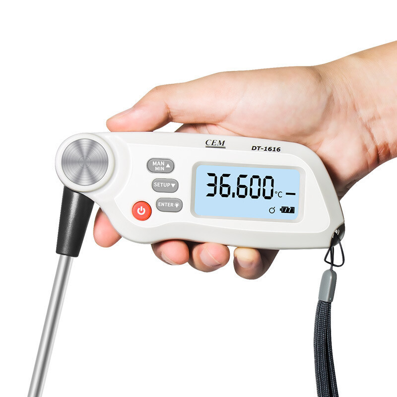 CEM华盛昌探针测温仪DT-131/1616B食品液体土壤温度高精度温度计