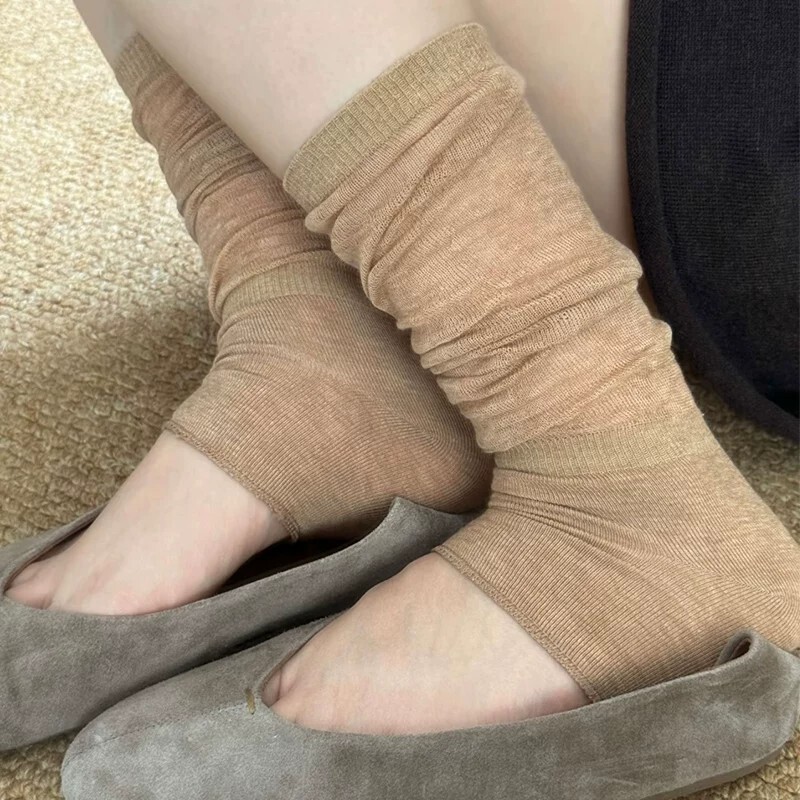 Khaki Ballet-Style Footless Socks for Women, Summer Thin Flip-Flop Half-Foot Socks, White Half Socks for Summer Khaki Ballet-Style Footless Socks for Women, Summer Thin Flip-Flop Half-Foot Socks, White Half Socks for Summer