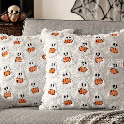 クロスボーダーハロウィンビッグゴースト枕カバーインぬいぐるみクッション楽しい休日の装飾リビングルームのソファクッション|undefined