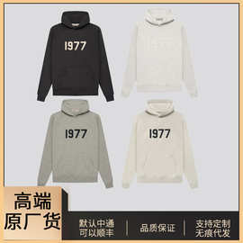 高端原厂ESSENTIALS复线潮牌高街宽松加绒1977卫衣大码情侣连帽衫
