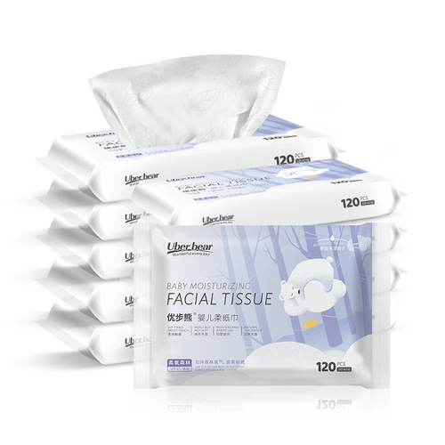 20 packs of British Uberbear baby soft tissue baby cream paper newborn special tissue cloud soft tissue delivery