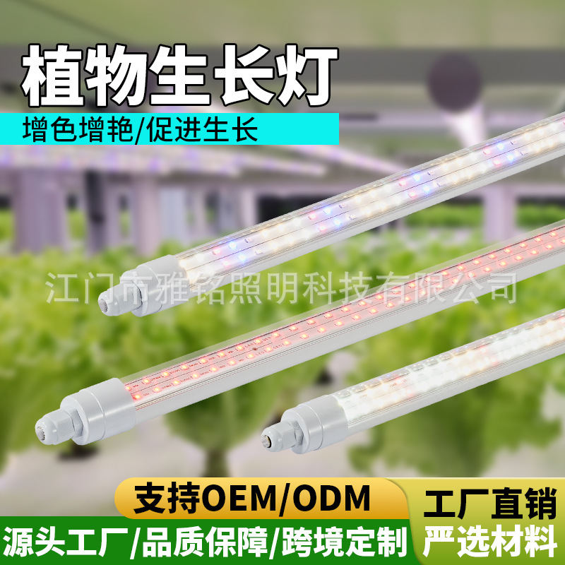 T8防水led植物生长灯绿植水培大棚多肉全光谱光合补光植物灯