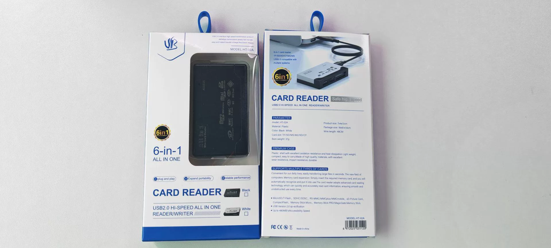 Spot USB2.0 card reader multi -pair high -speed mobile phone memory card TF/CF six -in -one password box reader