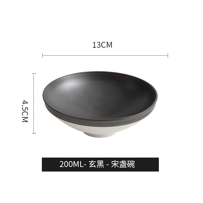 Diseño original, tazón de té de cerámica negra hecha a mano, tazón de té matcha, tazón de postre, tazón vegetariano Zen, tazón de cerámica gruesa, tazón de salsa