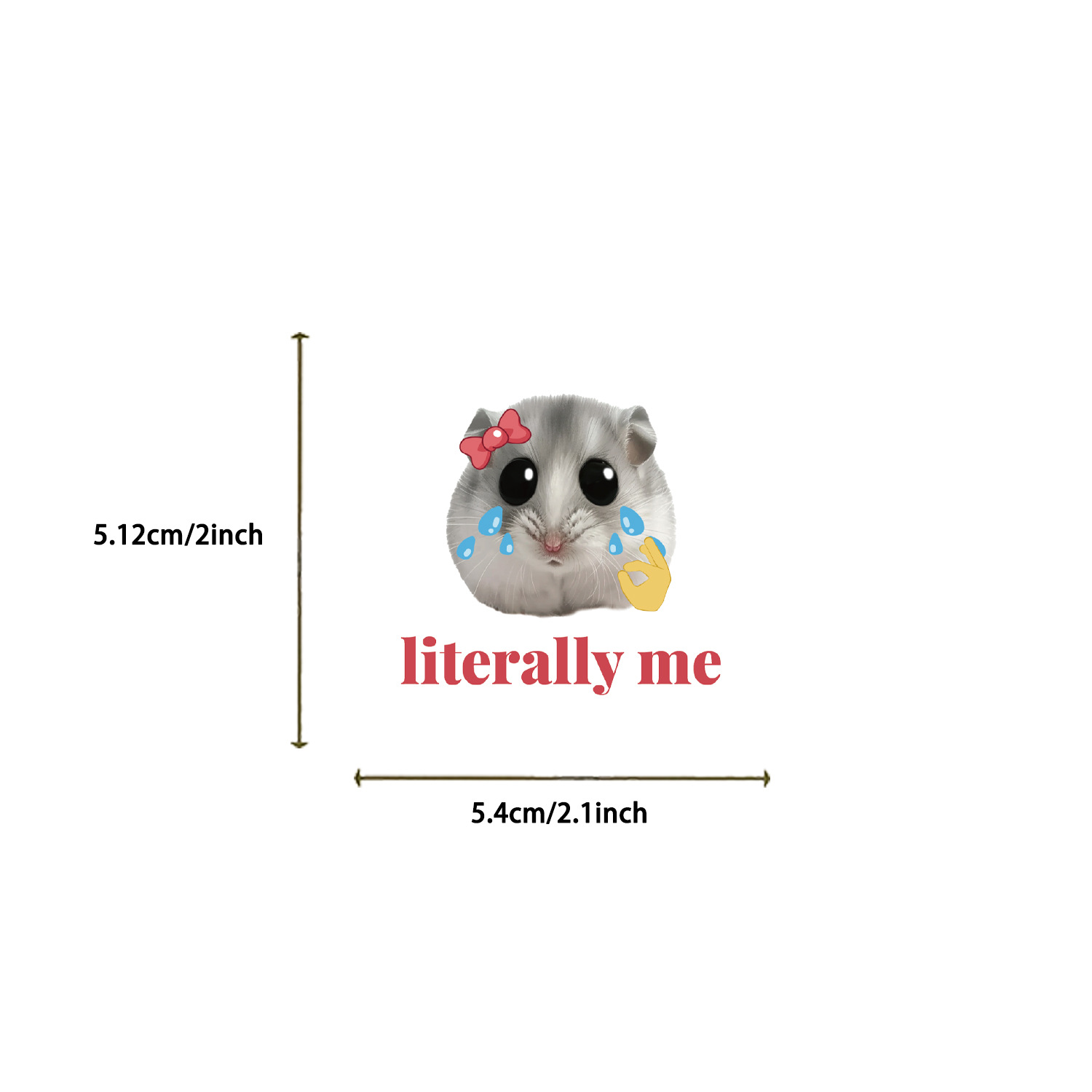 22g Weight Stickers Stationery Type 1 Set Quantity Learning Occasion PVC self-adhesive Material Hamster Pattern Cute Style 1 Set Hamster Learning PVC Self-adhesive Cute Stickers 无