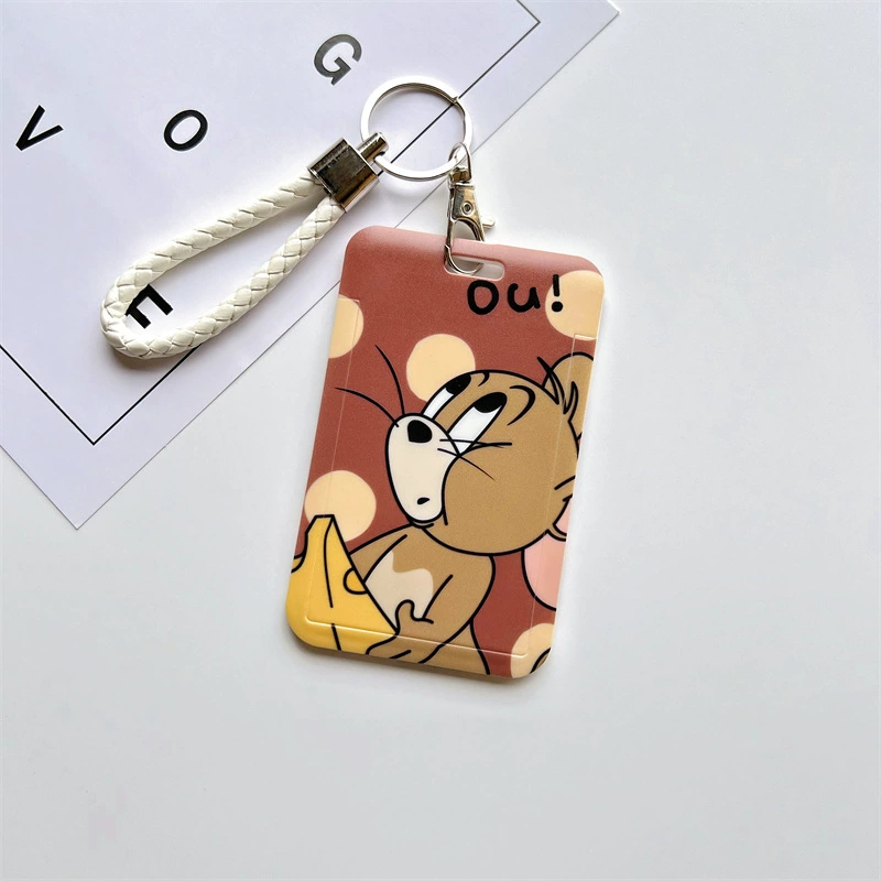 КарточницаTravel карточек Tom & Jerry, брелок-держатель, защитный жесткий чехол, школьный ID для детей