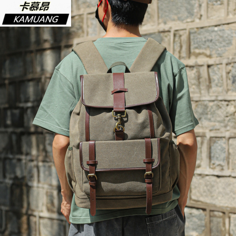Canvas Backpack Computer Bag Personality...